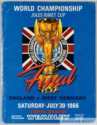 World Cup England 1966 final programme v Germany