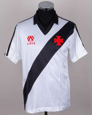 White and black No.16 Vasca De Gama short-sleeved shirt, 1991