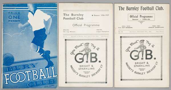 Three Burnley 1930s programmes,  

FL Division Two fixtures, homes v Charlton Athletic 28th December 1935 and a double-issue covering Aston Villa and 
