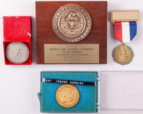 David Hemery a collection of United States Collegiate and European medals