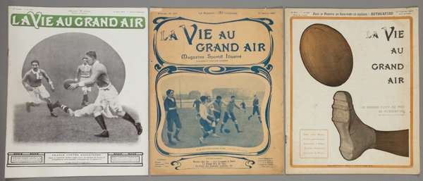 A collection of rugby ephemera,
 all contained in plastic sleeves in a large folder and comprising Illustrated London News supplement for the 1924 Cal