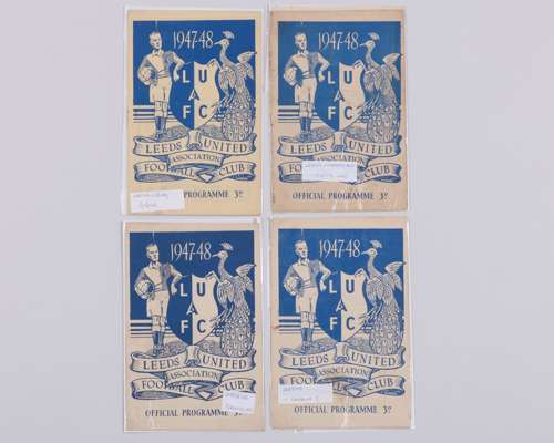 Four Leeds United home match programmes, 1948