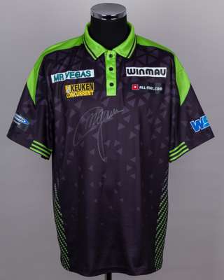 Michael Van Gerwen Grand Slam of Darts 2025 Match Worn, autographed shirt