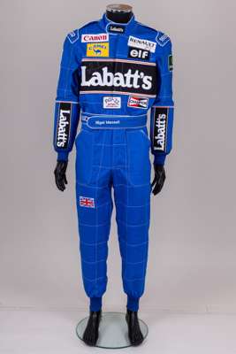 Nigel Mansell Signed Williams Replica Race Suit