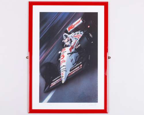 Nigel Mansell 1993 Signed Newman Haas Racing Limited Edition Framed Print