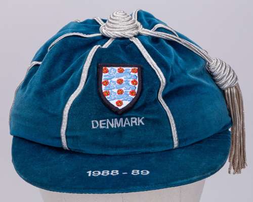 Paul Parker blue England v. Denmark International cap, 1988-89