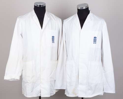 Dickie Bird two England Cricket Board umpire coats