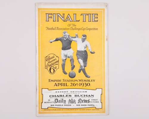 Arsenal v. Huddersfield Town FA Cup Final programme 26th April 1930
