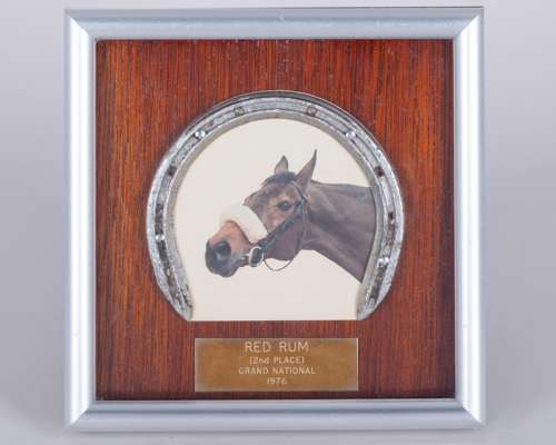 Racing plate worn by Red Rum when finishing second in the 1976 Grand National