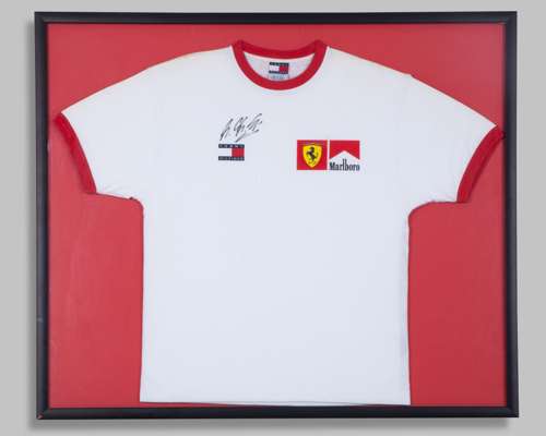 Michael Schumacher Scuderia Ferrari Signed Framed T-Shirt