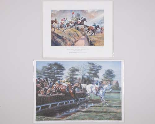 Four horse racing prints by David Dent (British, b.1959) and Adrian Dent (British, b.1966)