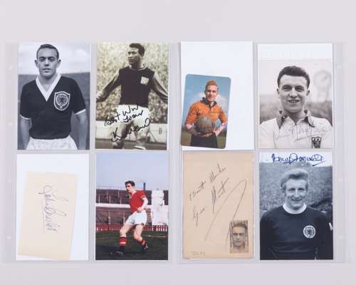 A collection of footballer autographs 1950s-60s