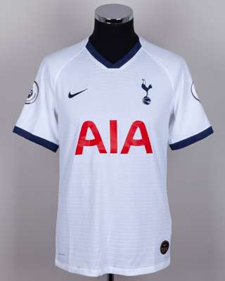Christian Eriksen white and blue No.23 Tottenham Hotspur short-sleeved shirt, 2019-20