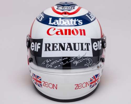 Nigel Mansell 1992 Williams Renault Race Weekend Signed Helmet