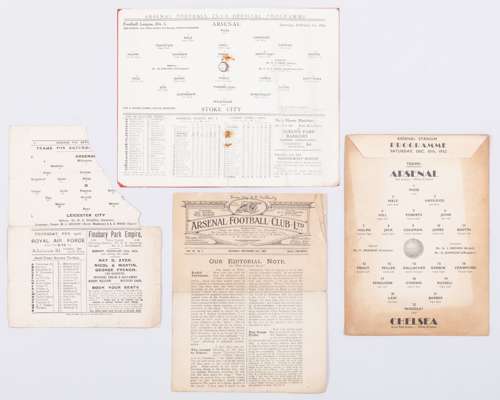 Arsenal v. Tottenham Hotspur match programme, 30th September 1922