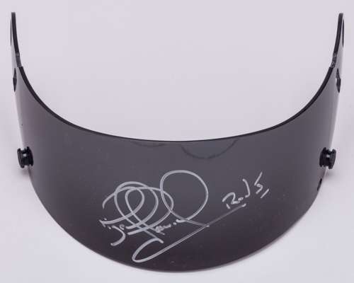 Nigel Mansell Signed Used Tinted Visor