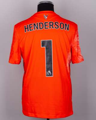 Dean Henderson No.1 Crystal Palace v. Aston Villa match worn shirt
