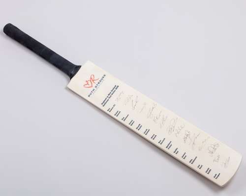England Red for Ruth squad signed cricket bat from 1st Test Match v. New Zealand 2026