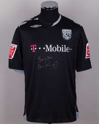Kevin Phillips black No.21 West Bromwich Albion autographed short-sleeved shirt