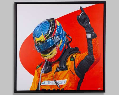 Oscar Piastri 2024 McLaren F1 Team Original Artwork - by James Stevens