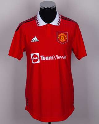 Cristiano Ronaldo red No.7 Manchester United v. Real Sociedad short-sleeved shirt, 2022