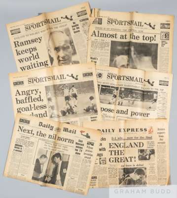 14 original newspaper extracts all featuring coverage of the1966 World Cup