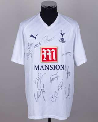 White Tottenham Hotspur autographed short-sleeved shirt