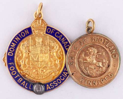 Jock Buchanan 10k gold and enamel Canadian Tour medal, 1927