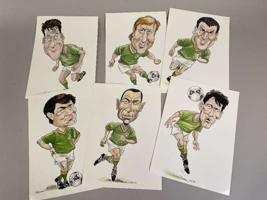 Collection of artwork of players from 50s Face of Players by Lewis Williams, 
 obviously a talented artist, beautifully produced, each with name of pl