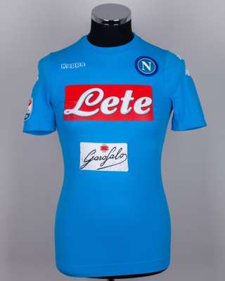 Lorenzo Insigne blue No.24 Napoli short-sleeved shirt, 2016-17