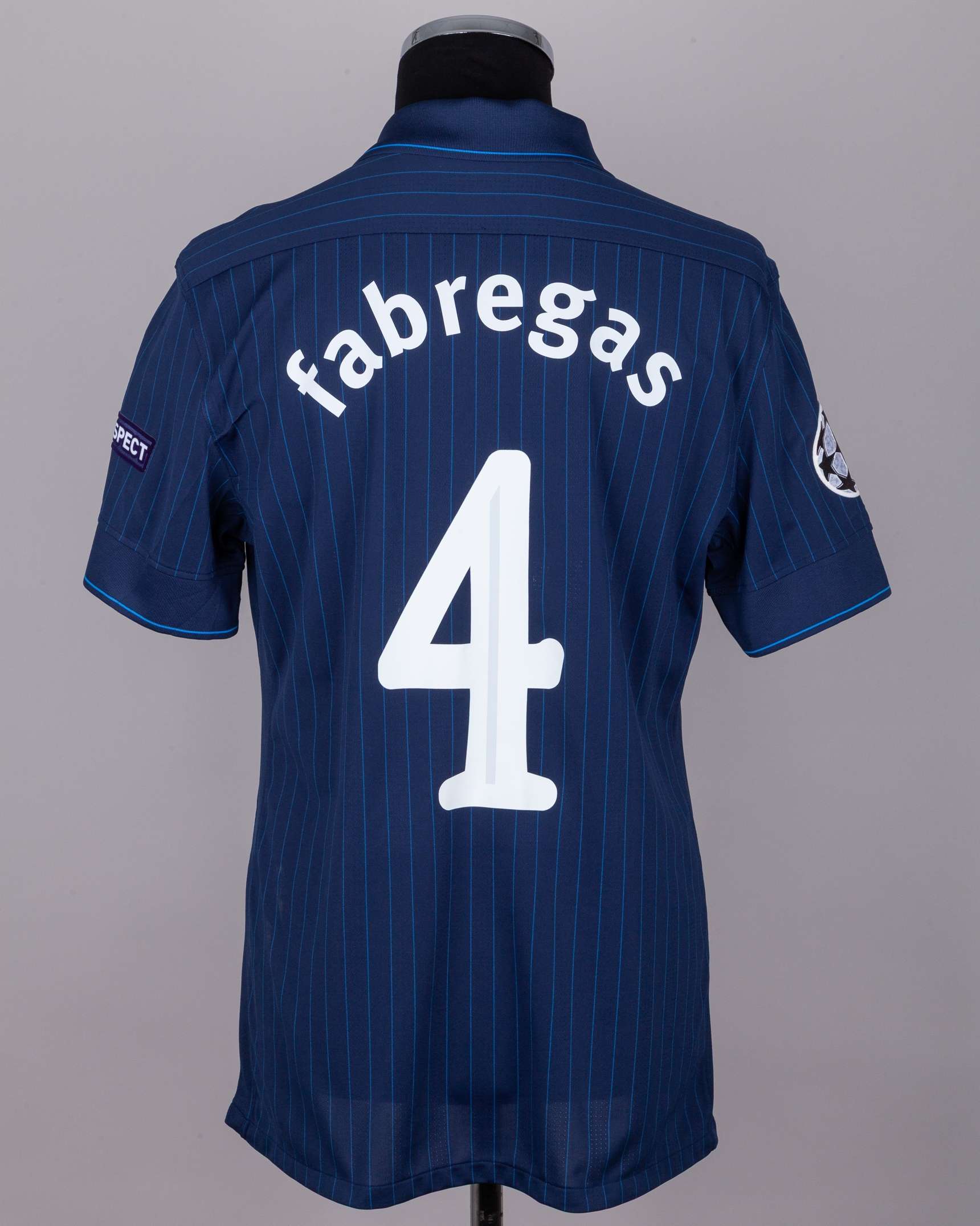 アーセナル Nike シャツ FABREGAS 4 選手支給品 Cesc Fabregas blue No.4 Arsenal short-sleeved shirt, 2009-10