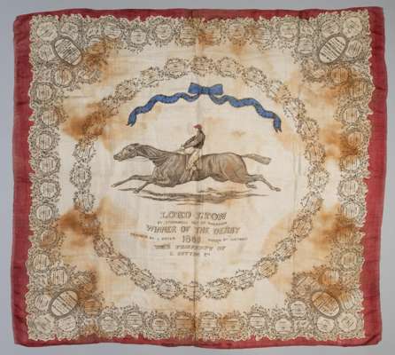 Lord Lyon winner of The Derby 1866 commemorative silk scarf
