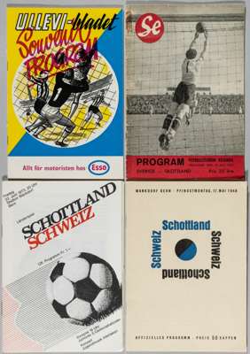 Scotland away programmes v Sweden & Switzerland, 1948-75,
 v Sweden 30th May 1952 and 16th April 1975; v Switzerland 17th March 1948 and 22nd June 197