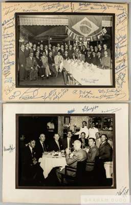 Mervyn Griffiths referee/lineman 1950 World Cup in Brazil two photographs