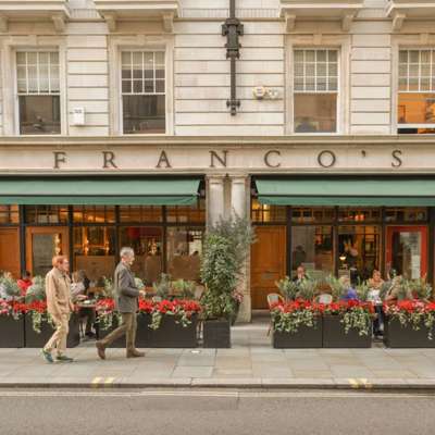 Dinner for two at Franco's, St James, London with overnight stay at Danubius