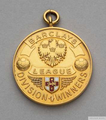 9ct gold and enamel Barclays Division 4 Winners medal, 1988-89
 the obverse inscribed BARCLAYS LEAGUE DIVISION 4 WINNERS, the reverse inscribed SEASON