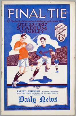 F.A. Cup Final programme Cardiff City v The Arsenal, played at Wembley Stadium, 23rd April 1927, 
 22-page, minor discolouration to cover page edge, m