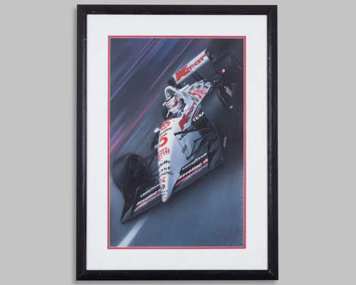 Nigel Mansell 1993 Indy Car Framed Print.