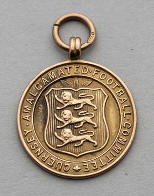 9ct gold St Albans FC Guernsey Tour medal 1926,
 inscribed with competition details, weight 6gms. 

 An Easter Tour of the Channel Islands had become 