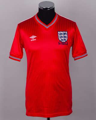 Red No.10 England Youth short-sleeved shirt, 1980s, Umbro
