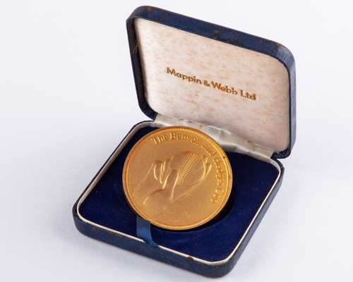 Dickie Bird yellow-metal county cricket Benson and Hedges Cup Final medal, 1981
