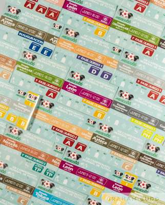 A collection of 45 tickets from the 1986 World Cup in Mexico