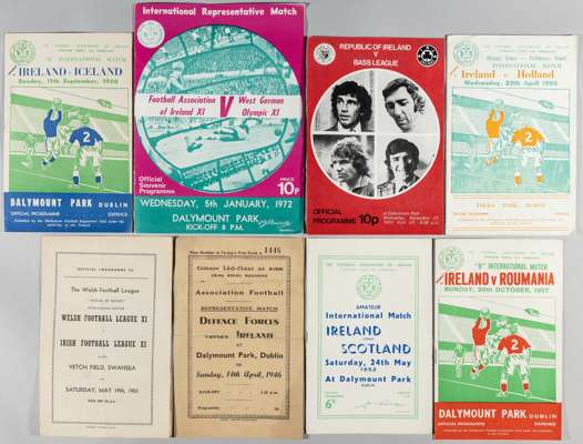 Republic of Ireland mixed selection of 'B' Internationals, Amateur Internationals, Representative and Festival of Britain programmes, 1946-78,
 includ