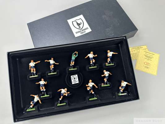 Football Action Series Tottenham Hotspur 1960-61 "Double" Winning lead figures
 by RP World Models Limited, wearing white and blue home kit, each pain