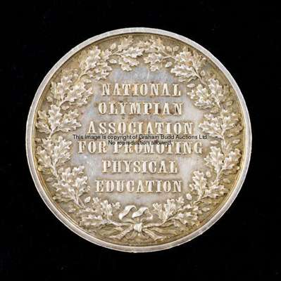 Dr William Gilbert Grace: a silver National Olympian Association medal, 1866