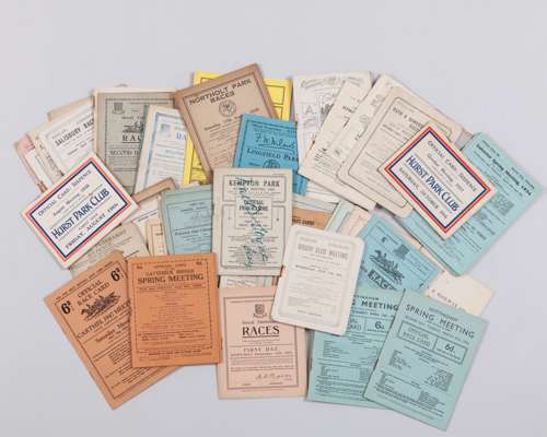 59 racecards 1920s onwards