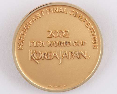Sammy Lee gilt-metal, 2002 World Cup Participant medal