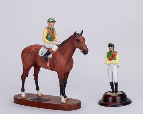 Beswick Connoisseur china model of Nijinksy with Lester Piggott up,