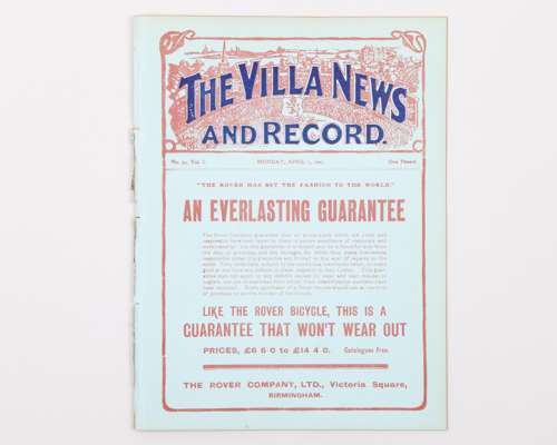 Piggotts v. Arden Hill, Holt Cup Final, match programme, 1st April 1907