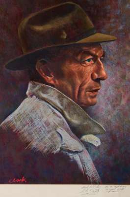 *** Clark (20th century) PORTRAIT OF LESTER PIGGOTT